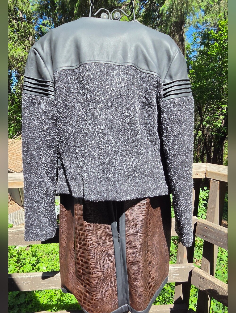 Mark Tweet Faux Leater Moto Work/night Life Jacket SzL - Picture 5 of 7